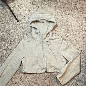 LIT Activewear Woman’s Gray Cropped Hoodie Size Small/Medium‎